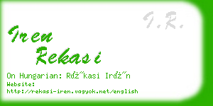 iren rekasi business card